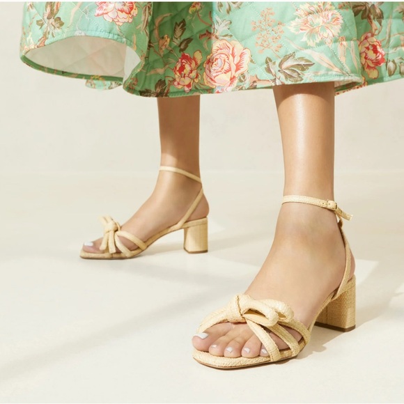 Loeffler Randall Mikel Naturel Bow Shoes - Picture 1 of 9